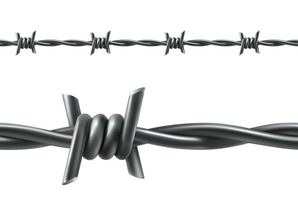Linear barbed wire